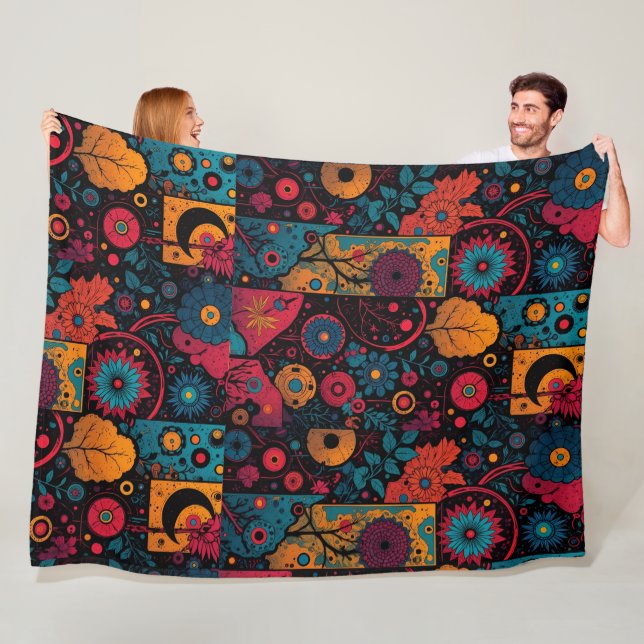 De Velo Cobertor com Padrão Floral e Mandala Folclórico Bo (In Situ)