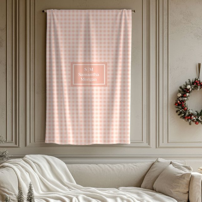 De Velo Cobertor Coral Personalizado Presente Chic para El (Personalized Coral Grey Blanket Chic Gift for Her)