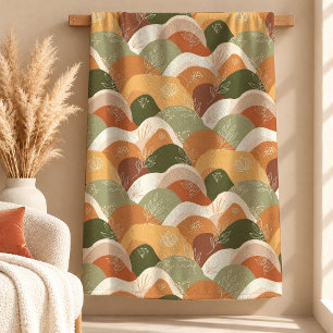 De Velo Cobertor Decorativo Sofisticado Sage Ferrugem Boho