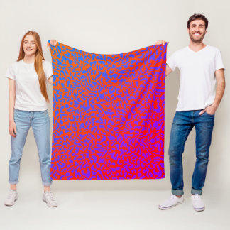 De Velo cobertor estampado com leopardo com gradiente psic