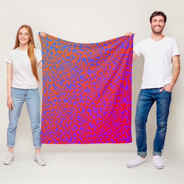 De Velo cobertor estampado com leopardo com gradiente psic (In Situ)