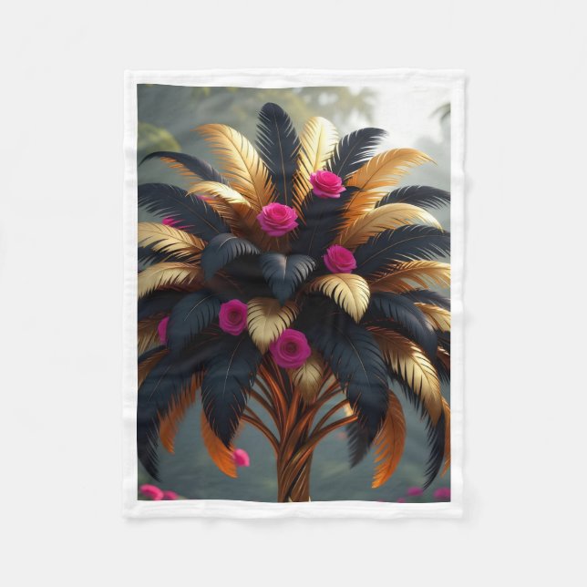 De Velo Cobertor Feather and Rose Tree (Frente)