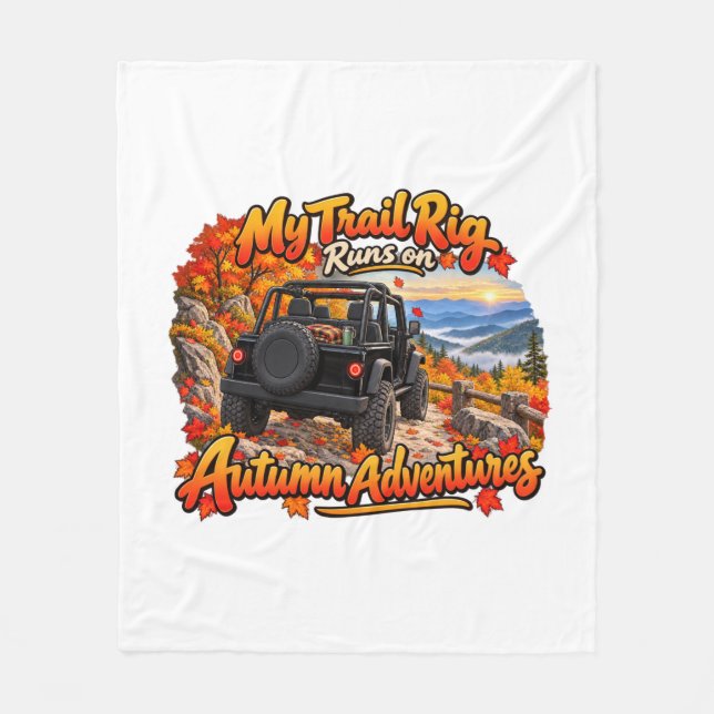 De Velo Cobertor Fleece My Trail Rig Preto (Frente)