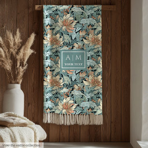 De Velo cobertor floral pastel estilo Morris eterno