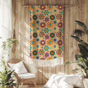 De Velo Cobertor Funky dos Anos 70 Cores Pastel para Fãs d