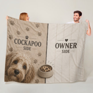 De Velo Cobertor Lado do Dono do Cockapoo Presente Engraça