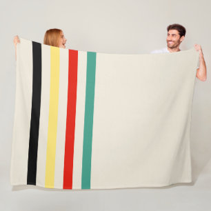 De Velo Cobertor Listrado Branco Verde Vermelho Preto Amar