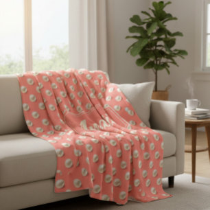 De Velo Cobertor Macio Elegante Coral & Pérolas Personaliz