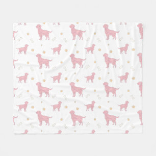 De Velo Cobertor Minimalista Rosa Pastel Labrador Retrieve