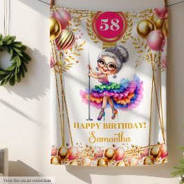 De Velo Cobertor Personalizado da Vovó Aniversário Diverti
