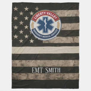 De Velo Cobertor Personalizado EMT Thin White Line Branco