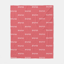 Cobertor Personalizado Simples Repetindo Nome Rosa