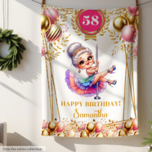 Cobertor Personalizado Vovó Engraçada Dourado Bran