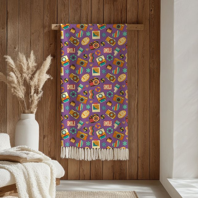 De Velo Cobertor Presente Tendência Anos 70 Design Groovy  (Trendy Blanket Gift 70s Pastel Groovy Design)
