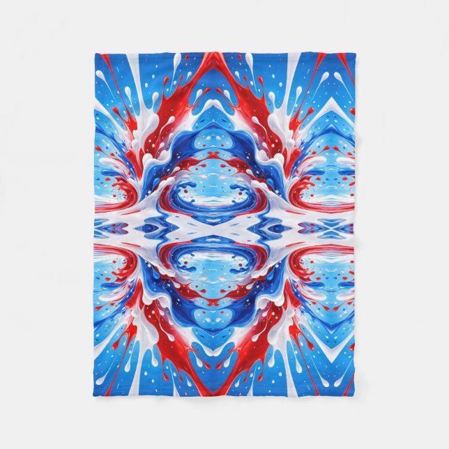De Velo Cobertor Red White e Blue Splash (Frente)