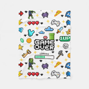 De Velo Cobertor Retrô Pixel para Gamer, Presente para Ama