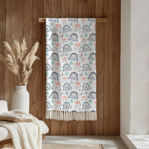 De Velo Cobertor Rosa Navy Boho Presente para Pequenos Son