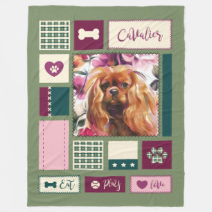 De Velo cobertor Ruby Cavalier GRANDE rosa verde
