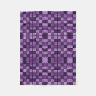 De Velo Cobertor Xadrez Geométrico Roxo