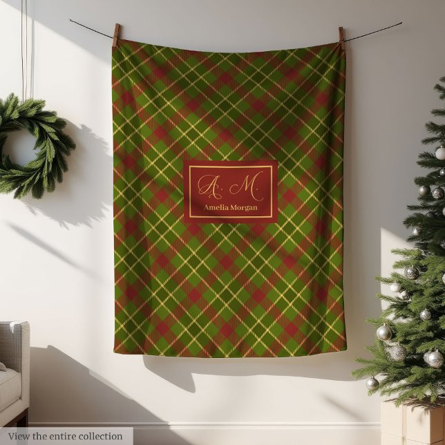 De Velo Cobertor Xadrez Outono Rústico Personalizado Quart (Rustic Fall Tartan Blanket Personalized Farmhouse Style)