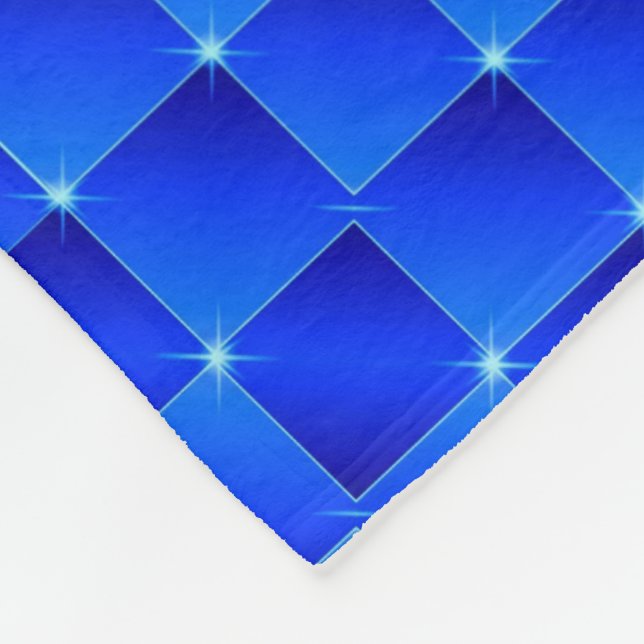 De Velo Cobertor Xadrez Pixel Faísca Azul (Quina)