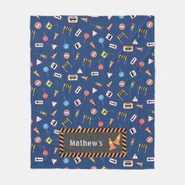 De Velo Construção e Sinalização Rodoviária Azul. Cobertor