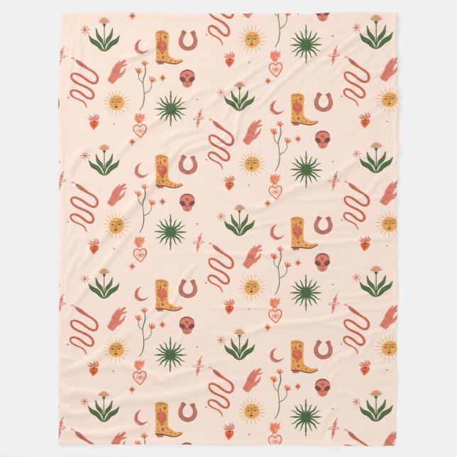 De Velo Cowgirl Cósmica Padrou Cobertor (Frente)