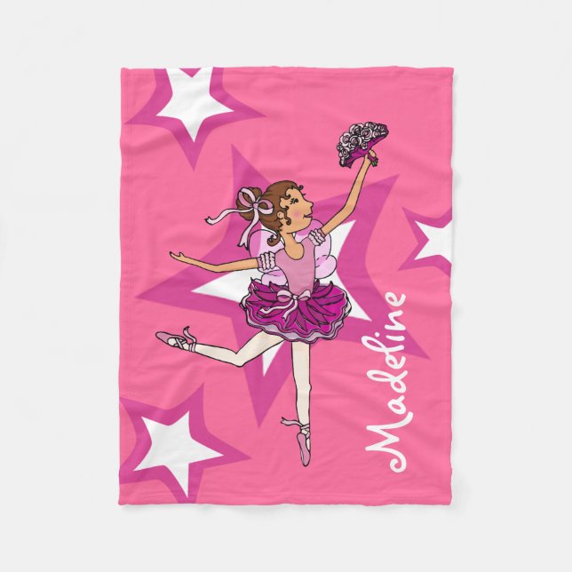 De Velo Espelho escuro cor-de-rosa bailarina balé cobertor (Frente)