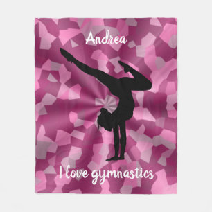De Velo Eu Amo Ginástica Cobertor Fleece Camuflado Rosa
