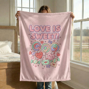 De Velo O Amor É Doce Kawaii Cobertor Macio e Aconchegante