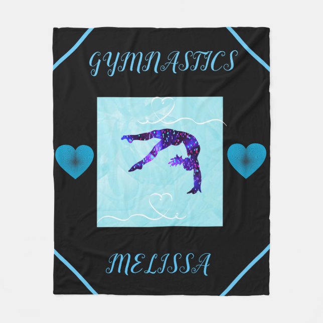 De Velo O cobertor GYMNASTICS personalizado. (Frente)