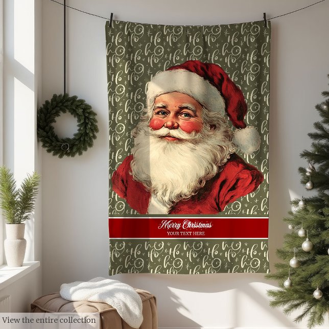 De Velo Papais noeis Velhas e Moídas Jogam cobertor (Cozy Old Fashioned Santa Throw Blanket)