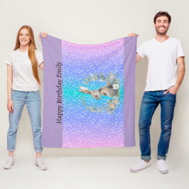 De Velo presente Bunny Rabbit - cobertor personalizado