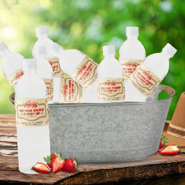 De Vinho Molhe o seu apito e enrosque o rótulo da garrafa d