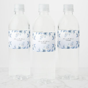 De Vinho Rótulo da Garrafa Azul Botânico