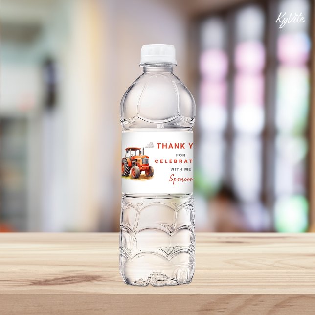 De Vinho Vermelhidão Trator Aniversário Rótulo da Garrafa d (Criador carregado)