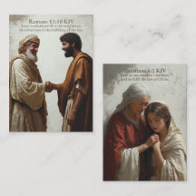 Amor - Romanos 13:10 e Gálatas 6:2 KJV Cartão