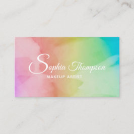 De Visita Arco-íris moderno do roteiro da aguarela - cartão