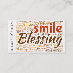 De Visita Ato aleatório do cartão da bondade