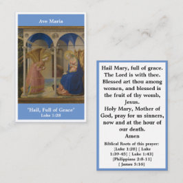 De Visita Ave Maria Hail Mary rezar cartão