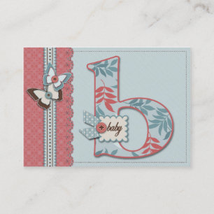 De Visita B é para o cartão do lembrete do bebê