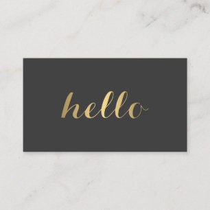 De Visita Big Dourado Hello II Simplesmente Declarado Cartão