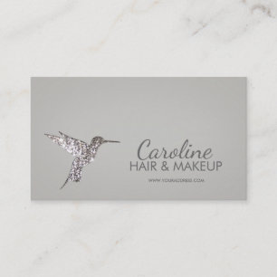 De Visita Cabelo do colibri do brilho & cartão minimalista