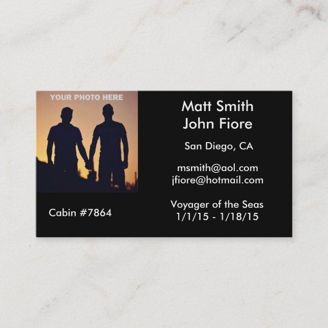 De Visita Cartão alegre do cruzeiro (Frente)