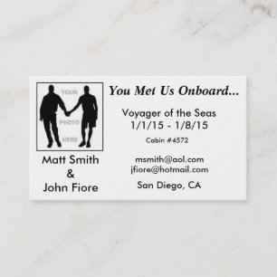De Visita Cartão alegre do cruzeiro (com parte traseira)