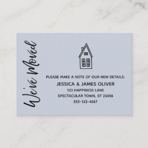 De Visita Cartão Azul Dusty, Moderno, Casa Pequena "Nós Mu