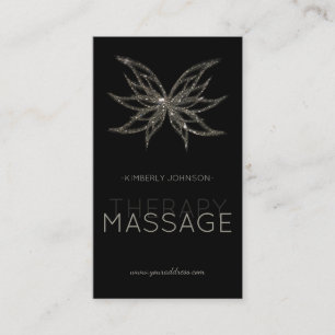 De Visita Cartão cintilante da flor da flor da terapia da