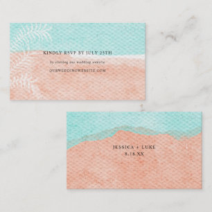 De Visita Cartão Coaster Watercolor RSVP online