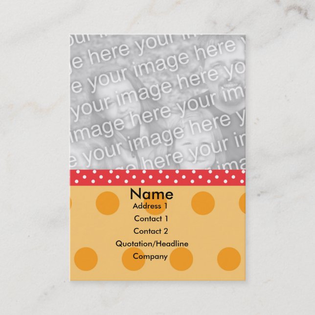 De Visita Cartão com fotos das bolinhas (Frente)