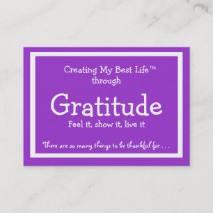 De Visita Cartão da gratitude